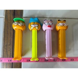 Vintage Garfield PEZ Dispenser Lot of 4 Arlene Sleepy Visor Standard Jim Davis